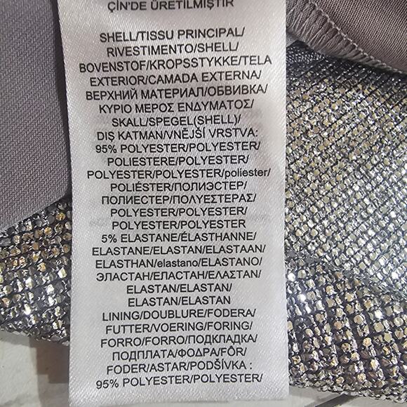 Lauren Ralph Lauren Metallic Silver Gown Size 2 - Picture 6 of 7